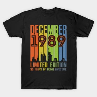 December 1989 35 Years Of Being Awesome Limited Edition T-Shirt